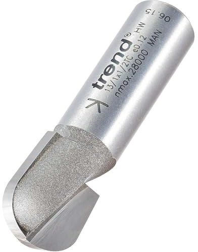 Trend Professional Radius Cutter, 8mm Radius, 1/2-Inch Shank, TCT | Ideal For Creating Clean 8 mm Radius Profiles In Wood, With 16 mm Cut Diameter, 19.5 mm Cut Length And TCT, 13/1X1/2TC