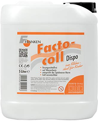 FRANKEN-Chemie Facto-coll Dispo (5l Kanister) lösungsmittelfreier Alleskleber auf Wasserbasis, geruchsneutal und umweltfreundlich, ideal für Kinder
