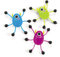 cama24com Lustige Monster Kletterfiguren 12 Stück Fensterkletterer als Mitgebsel oder Give-Away auf dem Kindergeburtstag mit Palandi® Sticker
