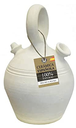 Hogar y Mas BOTIJO DISPENSADOR Agua Barro COCIDO 3,25L. Plato NO Incluido.