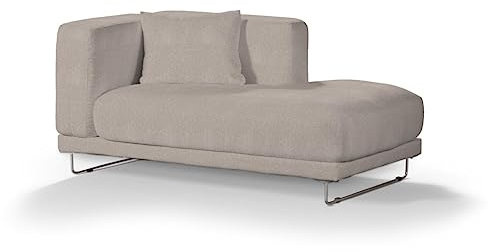 Dekoria Ersatz für Tylösand Recamiere rechts Sofabezug Sofahusse passend für Modell Nikkala beige-grau