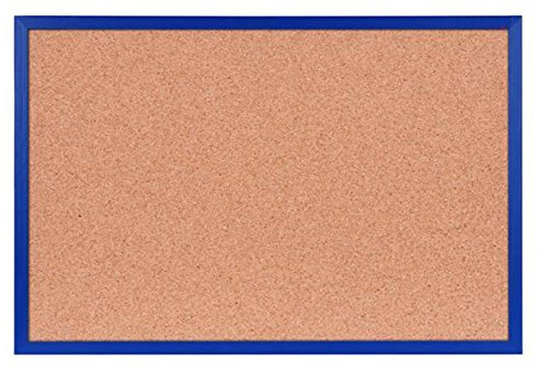 Pinnwand ca. 40 x 60 cm mit farbigem Holzrahmen (dunkelblau)