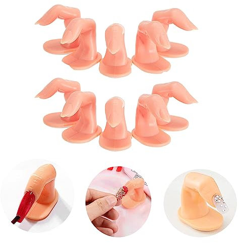 UCLEVER Practice Fingers Decoration Training Fingers for Acrylic, Gel and Nail Art (Pack of 10 Fingers)