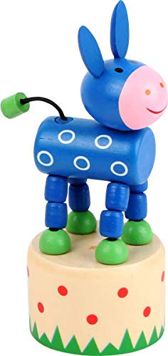 small foot 11199 Drückfigur Esel aus Holz, FSC 100%-Zertifiziert, Mitgebsel