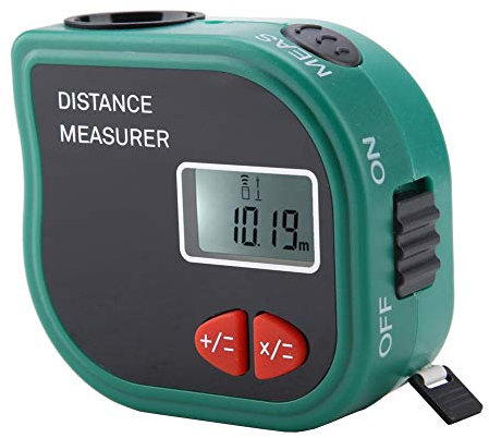Mètre à Ruban Électronique de Grande Précision, Mètre de Distance Ultrasonique à la Main Automatique avec le Grand Écran d'Affichage à Cristaux Liquides