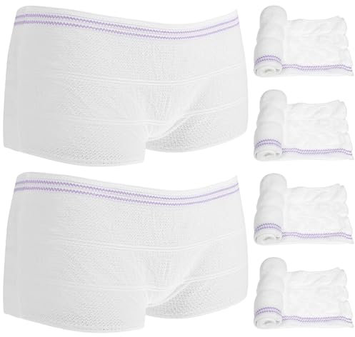 6pcs Net Pants for Incontinence Pads, Fix Reusable Net Knickers -Large Washable High Density Mesh Pants Breathable Incontinence Pads Briefs for Women, Men for Daily Use, Travel(Random Color)