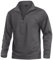 KEFITEVD Maglione in pile da uomo, a mezza zip, a maniche lunghe, funzionale, caldo, traspirante, per lo sport e la bicicletta, grigio scuro, M