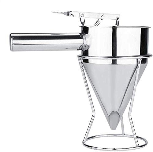 Entonnoir À Cône En Acier Inoxydable, Entonnoir À Piston, Cône D'ustensiles De Cuisine Entonnoir De Dosage En Acier Inoxydable Avec Support, Boulangerie De Cuisine Domestique