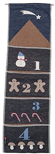 David Fussenegger Adventskalender Silvretta 'Schneemann' 28 x 100 cm Anthrazit