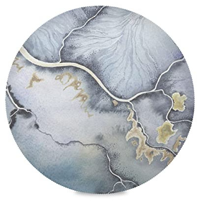 marmor Stein Kupfer metallic Faux Platzsets Runde Tischsets Abwaschbar 1/4/6 Set, Hitzebeständig Platzdeckchen 39cm für Heim Speisetisch Küche