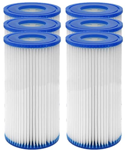 YanBan Filtres de Rechange de Type A/C compatibles avec Best-Way 58012 la Cartouche filtrante, Lot de 6 filtres de Pompe de Piscine pour Best-Way de Type Cartouches filtrantes