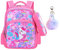 Schulrucksack Einhorn Rucksack Schule Teenager Mädchen Kinderrucksack Mädchen Reisen Einhorn Freizeitrucksack Wasserdicht Schüler Süßes Muster Schule Bücher Tasche mit Federmäppchen(Einhorn)