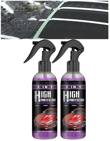 XIRUJNFD 3 in 1 Hochschutz-Schnellbeschichtung für Autos, Platinum Shield Keramikbeschichtung, Wachspolitur für Autos und Motorräder (100ml, 2 Stück)