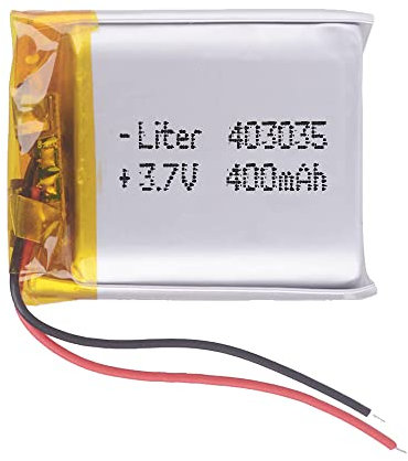 Batterie 403035 LiPo 3.7V 400mAh 1.48Wh 1S 5C Liter Energy Battery pour l'électronique Rechargeable Téléphone Portable Smartwatch GPS - Ne Convient Pas à la Radiocommande 37x30x4mm (400mAh|403035)