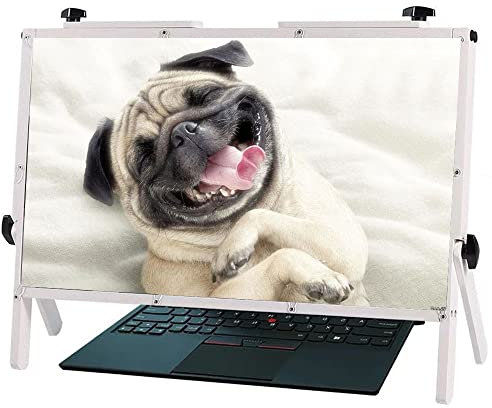 HMTE Computer-Bildschirmlupe für Desktop, 22 Zoll, Anti-Blaulicht, Laptop-Displayschutzfolie, 3-fache Lupe, Leselupe, tragbare Tablet-Vergrößerungsprojektoren (weiß)