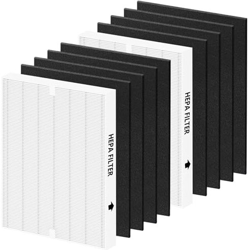 Filter Replacement for Coway Airmega AP-1512HH, AP-1512HH-FP, AP-1518R, AP-1519P Air Purifiers, Compared to Part # 3304899, 2 H13 True HEPA Filter Plus 8 Activated Carbon Pre-Filters