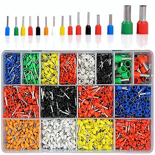 2120 Stück Aderendhülsen Sortiment Set, Aderendhülsen 0.5mm²-16mm², Adernendhuelsen für Heimwerker Isolierte Hülsen