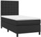 vidaXL Boxspringbett, Bett mit Matratze Kopfteil LED, Einzelbett Bettgestell mit Lattenrost, Polsterbett Bettrahmen, Schwarz 90x200cm Kunstleder