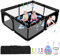 Laufstall Baby Faltbar 150 * 180cm, HILEYOLLA Laufgitter Baby mit 50 Spielbällen und 4 Ringe für Baby, Playpen Baby mit Atmungsaktivem Netz und Reißverschluss, Baby Fence für Drinnen und Draußen