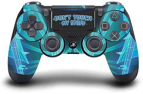 Head Case Designs Offizielle Rick and Morty Fass Meine Sachen Nicht An Grafiken Vinyl Haut Gaming Aufkleber Abziehbild Abdeckung kompatibel mit Sony Playstation 4 PS4 DualShock 4 Controller