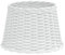 vidaXL Lampenschirm, Deckenlampenschirm für Wohnzimmer Schlafzimmer Esszimmer, Hängelampenschirm mit 1 lackierter Eisenfassung, Deckenlampe Schirm Tischlampe Schirm, Weiß Korbweide
