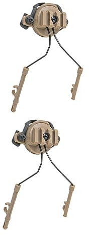 Toddmomy 2stücke Rotary Helmet Adapter Set Für Helmführungen Mud-Farbe Drehbarer Headset- Kompatibel Mit Verschiedenen Kopfhörern Installieren Und Anzupassen