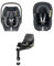 Maxi-Cosi FamilyFix 360 i-Size Basis, Pebble 360 i-Size Babyschale, Pearl 360 i-Size Kleinkindautositz Bundle - FlexiSpin-Drehung, Click & Go Installation, 0-4 Jahre, 40-105 cm, Graphite