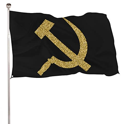 Bandiere da giardino con falce e martello dell'URSS divertente bandiera da cortile bandiere banner decorazione esterna 89 x 150 cm