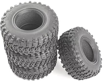 Peowuieu 4 StüCke 115 MM 2,2 Gummi GroßE Reifen Rad Reifen für 1/10 RC Crawler Auto Axial Wraith SCX10 Capra TRX4 TRX6 D90