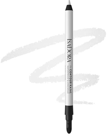 IsaDora Perfect Contour Kajal - Starker Halt ohne zu verwischen - Kajalstift ideal für Smokey Eyes - Hochpigmentiert und Hypoallergen - Einfaches Auftragen - Lidstrich Stift - Simply White