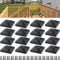 16 Stück Pfostenkappen 9x9cm, PP Kunststoff Wasserdicht Pfostenkappe Quadratisch, Deck Pfosten Plastikkappen mit freien Schrauben, Umweltfreundlich Zaunpfosten Kappen für Holzpfosten(Schwarz)