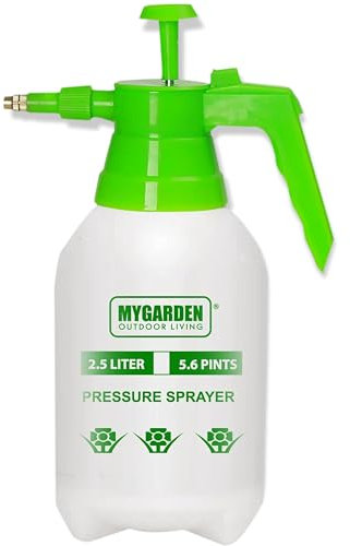 My Garden Pressure Sprayer with Adjustable Nozzle & Safety Lock – 2.5L Pump Spray Bottle for Water, Fertilizers, Herbicides- Garden Hand Pressure Sprayer Pump Action Bottle (2.5 Litre)