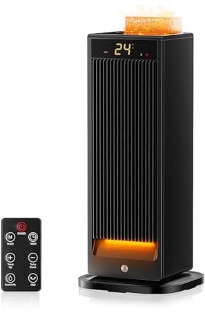 Electric Heater with Humidification,70°Oscillating Space Heater for Home Low Energy with ECO Mode,Smart Thermostat,Idea for Indoor Use,Overheat & Tip Over Protection, 12H Timer,Remote Control Included
