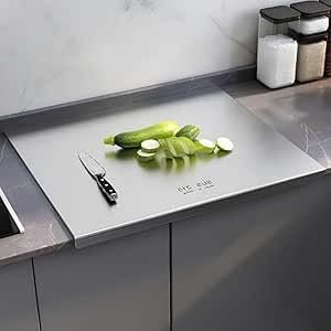 316 Inox Planche a Decouper,Plan de Travail Inox,Protege Plan de Travail Cuisine,Plaque Inox Cuisine,Grande Planche a Decouper Pour la Cuisine,Bar,Restaurant (40 * 30cm)