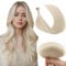 Yuniffe U Tip Hair Extensions Real Human Hair Extensions U Tip Hot Fusion Hair Extensions Remy Straight Hair Extensions Nail Tip Keratin Real Hair Extensions Platinum Blonde 18 inch 50g/50s