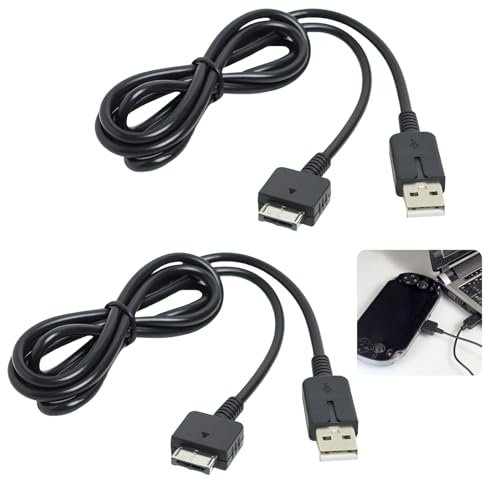 Greacesrio Cavi dati caricabatterie compatibili con PS Vita 1000, cavo di ricarica caricatore USB, 1,2 m/3,9 FT cavo di alimentazione USB di trasferimento dati per PS Vita
