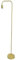 firstchoicelighting Retro Industrial Design Floor Light or Standing Lamp, Satin Brass Finish, Height 151cm, Requires LED Bulb