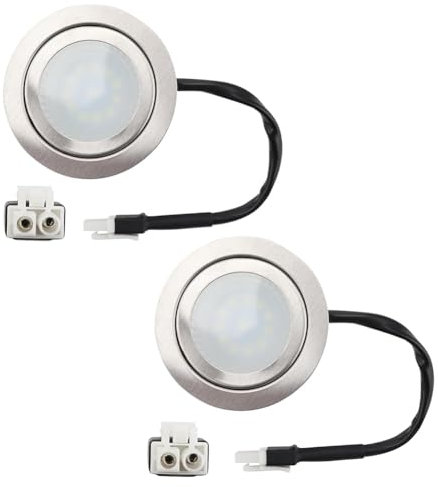 Asyduey Lampes de Hotte de Cuisinière 12 V DC 2 W avec Douille EL Mâle, Lot de 2 Ampoules LED Encastrées pour Placard et Cuisinière, Ampoule de Cuisine