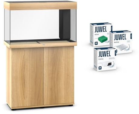 JUWEL Aquarium Rio 125 Kombination helles Holz Premium-Bundle