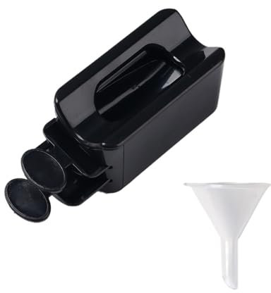 HEXHUASR Nail Tool Double Layer Nail Glitter Powder Recycling Box Dust Collector Sequin Rhinestone Container Holder Manicure Storage Case(G-047-Black)