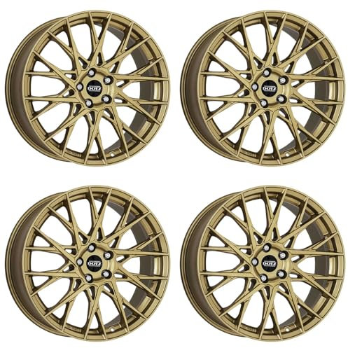 4x Dotz Felgen Fuji gold 7.5Jx18 ET48 5x112 kompatibel mit Volkswagen Beetle Caddy Eos Golf ID.3 Jetta Passat T-Roc Touran