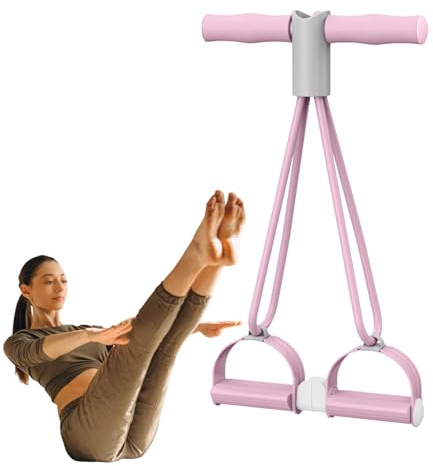 Röhrenpedal Knöchelzieher, Stretch Bands, 4 Röhren Fitnessgerät Hilfsgerät Aus Bauch, Arm & Bein Straffungstraining, Für Frauen Und Männer, Für Fitnessstudio Und Zuhause
