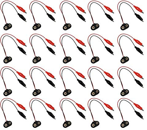 Connecteur de rotation de batterie Clip Lead Fire sonde 9V 15 cm Longueur pour les tests électriques