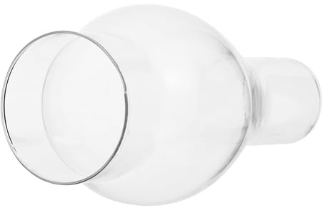 Verre Clair Cheminée de Lampe à Pétrole, 3,7cm, Anti-vent | Accessoire pour Store et Dortoir, Ouverture Basse 5,4cm, Ambiance Chaleureuse, Verre Transparent