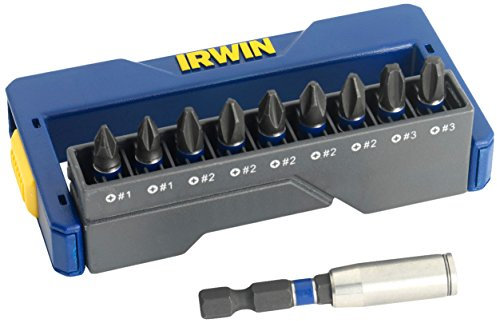IRWIN 1923420 Impact Screwdriver Bit PZ (Mixed Set of 10)