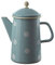 Münder Emaille - Tetera (1,6 L), diseño nostálgico, color azul claro con lunares blancos