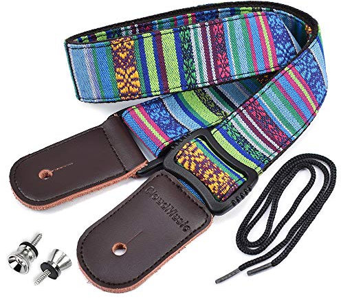 cloudmusic Baumwolle Hawaiian Ukulele Gurt blau