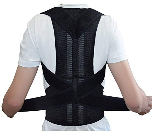 ZJchao Rückenbandage für Männer/Frauen, zur Korrektur der Körperhaltung und Linderung von Rücken- und Schulterschmerzen, XL