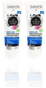 SANTE Zahngel Vitamin B12 (2 x 75 ml) minzig-süßlicher Geschmack, Bio Zahnpasta, Vegan, Fluoridfrei, Naturkosmetik