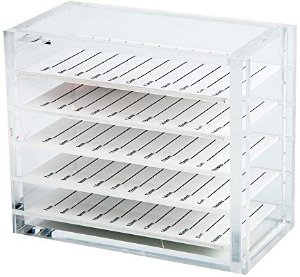 Acrylic 5 Layers clear Eyelash Storage Box, Makeup Display Container, Eyelashes Holder Case Grafting, Eyelash Transparent Box Extension Tool